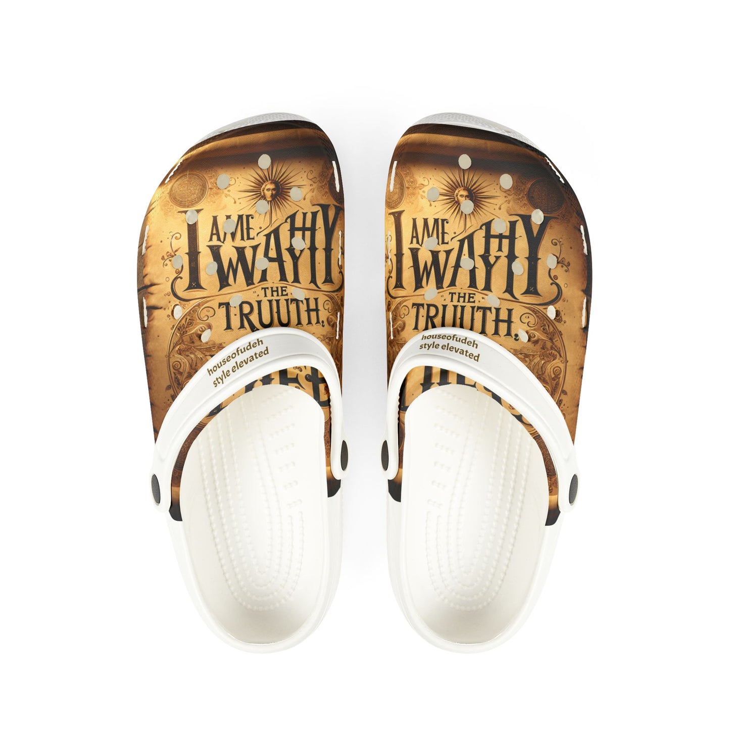 Stylish EVA Foam Rubber Shoes - "I Am Worthy The Truth" Design