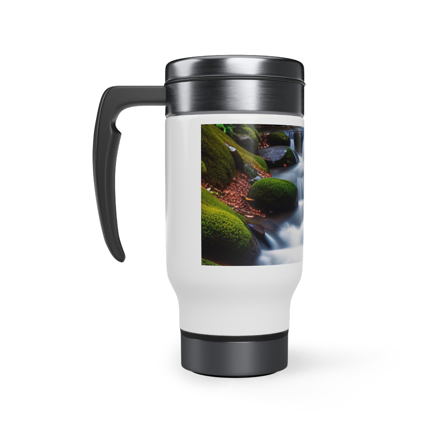 Stainless Steel Travel Mug with Handle, 14oz