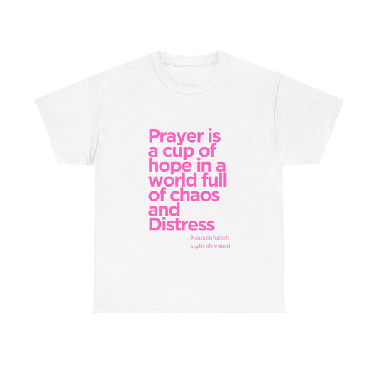Inspirational Prayer Cotton Tee - Hope & Distress Design