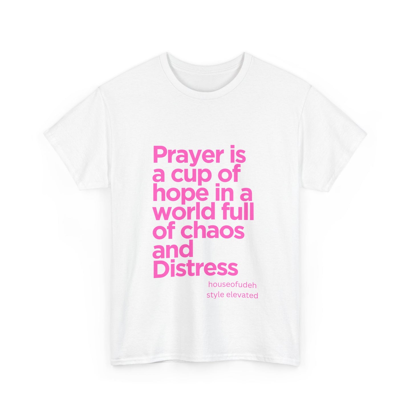 Inspirational Prayer Cotton Tee - Hope & Distress Design