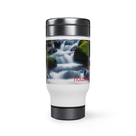 Stainless Steel Travel Mug with Handle, 14oz